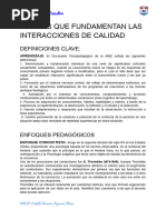 Teorías Que Fundamentan Las Interacciones de Calidad