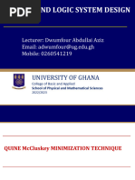 DIGITAL AND LOGIC DESIGN-QUINE McCLUSKEY METHOD