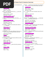 485 - Past Tenses Test b1 Grammar Exercises