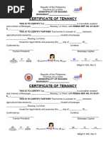 Certificate of Tenancy