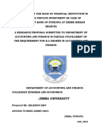 Assessment On The Role of Financial Institution in Promoting Private