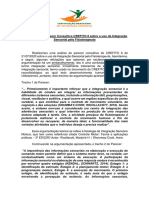 CONTESTACAO SOBRE A TERAPIA DE INTEGRAÇÃO SENSORIAL PELO FISIOTERAPEUTA Crefito 8