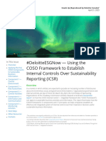 Using Coso Framework To Establish Internal Control Over Sustainability Reporting