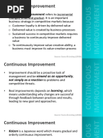 Continuous vs. Breakthrough Improvement and Six Sigma