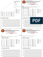 Answer Sheet Final Exam GEED 004