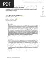 Honduras 2019 Persistente Inestabilidad Económica y Social y Debilidad Institucional