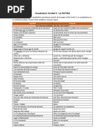 Vocabulario Rutina