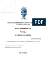 Factores Que Inciden en La Evolucion de Los Sistemas Financieros