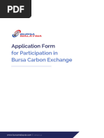 Application Form For Participation in Bursa Carbon Exchange V1.3