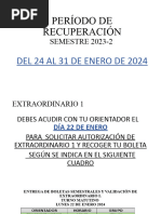 Presentacion Período de Recuperación 2023-2