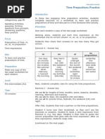 Time Prepositions Practice