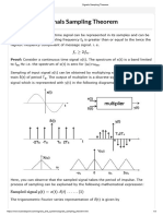 Signals Sampling Theorem