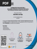 II Congreso Internacional de Educación "Transformación Digital Educativa Retos y Futuro en La COVID 19" 2021-Certificado Partipante 4152