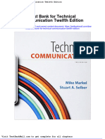 Full Download Test Bank For Technical Communication Twelfth Edition PDF Full Chapter