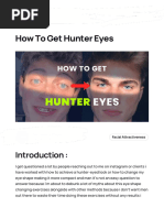 How To Get Hunter Eyes