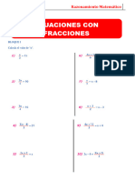 Ecuaciones Con Fracciones para Sexto Grado de Primaria