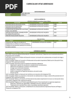 Curriculum Vitae Abreviado: Apellidos Nombre