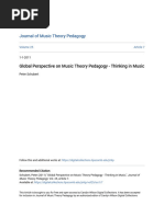 Schubert (2011) Global Perspective On Music Theory Pedagogy - Thinking in Music