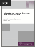 Articulation Agreements Approval Procedures