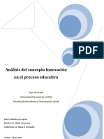 Análisis de La Innovación en El Proceso Educativo