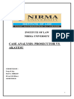 Case Analysis - Prosecutor Vs Akayesu