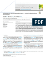 Soil Legacy Effect of Extreme Precipitation On A Tropical Invader