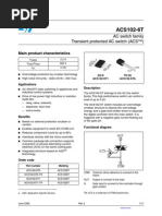 ACS102-6T: AC Switch Family Transient Protected AC Switch (ACS™)