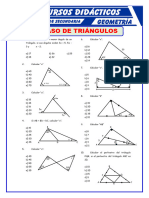 Triangulos Ejercicios para Segundo de Secundaria