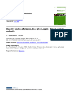 1990 Renecker Hudson Animal Science 50 1 Digestive Kinetics of Moose (Alces Alces), Wapiti (Cervus Elaphus) and Cattle