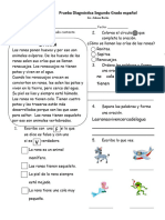 Prueba Diagnóstica Español 2, 3 y 4 Grado