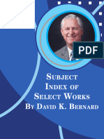 David K Bernard Subject Index