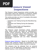 Pressure Vessel Inspections