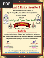 Certificate Sports