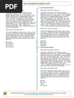 185 - Use of English Vocabulary Test I