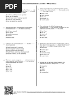 828 - Advanced Level Grammar Exercise MCQ Test 5