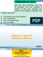 Lesson 8 Keplers Laws of Planetary Motion