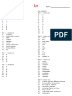 FCE Practice Test 2 Answer Key