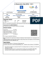 Electronic Reservation Slip (ERS) : 6111314096 12841/coromandal Exp Sleeper Class (SL)