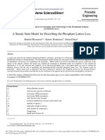 A Steady State Model For Describing The Phosphate