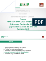 Norma Ambiental ISO 14001 y Aplicación Manual SIG-CFE