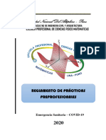 REGLAMENTO DE PRÁCTICAS PRE PROFESIONALES DE LA ESCUELA PROFESIONAL DE CIENCIAS FÍSICO MATEMÁTICAS 2020 (Ver 5)