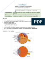 Sense Organs Notes For ICSE Class 10 Biology