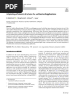3d Printing of Column Structures For Architectural Applications