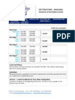 Naisula School Tilisi Fee Structure 2023 2024