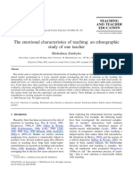 The Emotional Characteristics of Teaching An Ethnographic Study of One Teacher