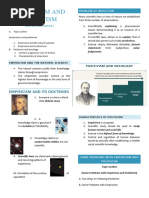 Empiricism and Positivism (Chapter 2 & 3)