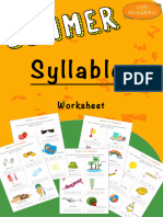 Summer Syllable Cards