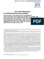 SRS Radiation Therapy For Brain Metastases ASTRO GUIDELINES GONDI 22