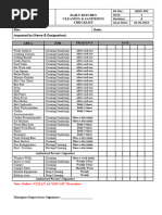 QHSE 923 Fruit & Vegetable Sanitization Record