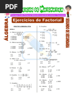 Ejercicios de Factorial para Segundo de Secundaria